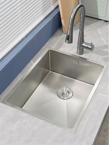 JOMOO Kitchen Nano Sink 304 Stainless Steel Thickened Bowl Sink Basin Vegetable Basin Large Single Tank with Scratch Resistance Silent Shield