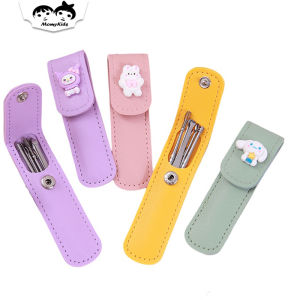 COD Pembersih Telinga Korek Kuping Karakter Ear Wax Picker Set 6pcs Stainless Steel Anti Karat Free Pouch AD10