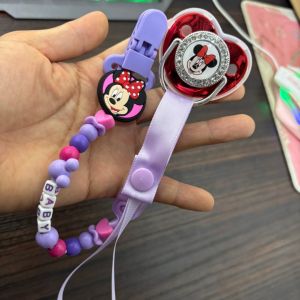 Disney | Cute anime print bath towel and pacifier set Realistic silicone nipples soothing device Cute baby hat and shoes Perfect gift f