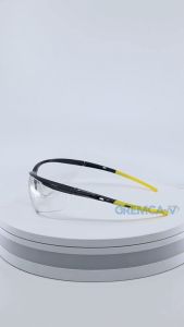 Delta Plus IRAYA Safety Glasses: Sporty Anti-Mist UV400 Eye Protection - Lightweight Eyewear for Indoor & Outdoor Use (Clear Yellow Smoke) – Z87+ Certified