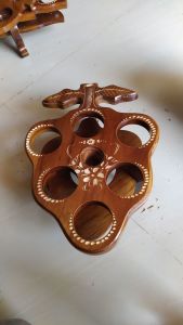 tempat aqua kayu jati 12 lubang