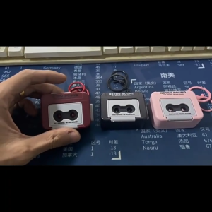 CANAMEK กล่องดนตรีแบบมีจี้ห้อยสไตล์วินเทจพกพาได้กล่องดนตรีแบบ DIY พวงกุญแจของเล่นเครื่องดนตรีทำนองของขวัญ