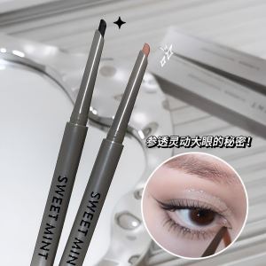 New Arrival Chinese Fox Eye Makeup Burgundy Brown Novice Eyeliner Waterproof Not Smudge Silky Crouching Silkworm Dual-Use