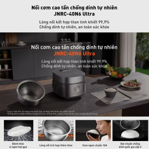 Nồi cơm điện cao tần 1.5L Joyoung JNRC-40N6 Ultra | Lòng nồi 316L chống dính tự nhiên | Công suất 1350W
