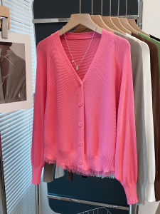 JIANDIYA | Lace Ice Silk Knit Batwing Blouse for Sun Protection and Air Conditioned Environments