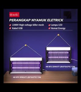 Lampu Perangkap Nyamuk Elektrik AOKI Electric Mosquito Insect Killer Lamp