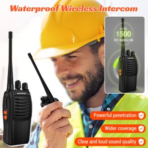 Penetrating 42 Floors: Waterproof Intercom Outdoor Wireless Handheld Radio & Ultra Distance Long Standby