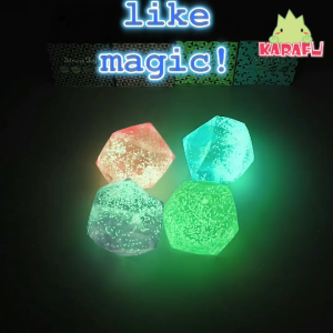 Diamond Ice Squishy Glow in Dark Stress Relief Toy 6cm For Adults Kids Oddly Satisfying Night Light