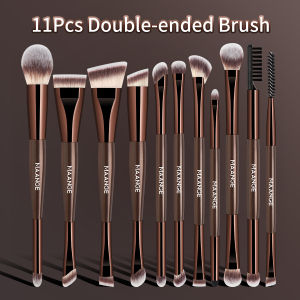 MAANGE | MAANGE 11pcs Makeup Brush Double Head Facial Makeup Brush Contour Brush Eyeshadow Brush Halo Dye Brush Detail Brushes Beauty Kit