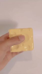 6CM Foam Cheese Cube Stress Ball Big Cheese Shapeable Squeeze Ball Non-Bounce Fidget Toy ASMR Sensory Anti-Stress Festival Gift