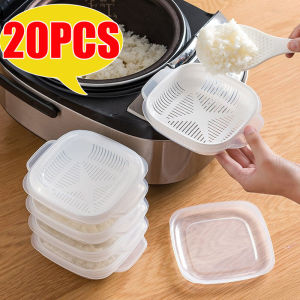 5/10/20pcs Microwave Bowls with Lids / Small Steamer for Vegetables / Frozen Heated Microwave Steamed Lunch Box / Draining Fridge Crisper Bin