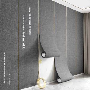Premium Flax Self-Adhesive Soundproof Whole-House Wallpaper