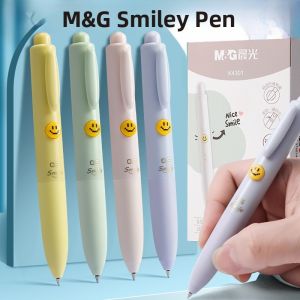 Morning Light Smiling Fat Pen Click Pen INS High Value Cute Style 0.5 Black Student Question Signing Pen K4301 Bullet Tip