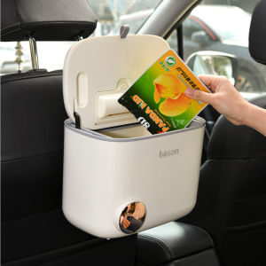 Thùng Rác Xe Hơi Gắn Tường Có Nắp Đậy Dụng Cụ Vệ Sinh Cầm Tay Hộp Đựng Đồ Hộp Đựng Đồ Dùng Cho Xe Hơi