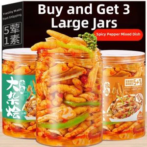 Fresh-made Spicy and Sour Boneless Chicken Feet with Huajiao Flavors Sichuan Peppers and Pickled Mustard Greens Addition