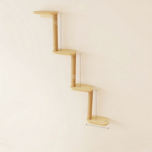 BEIQIVI | Space-Saving Wall-Mounted Wooden Cat Climbing Frame and Bed DIY