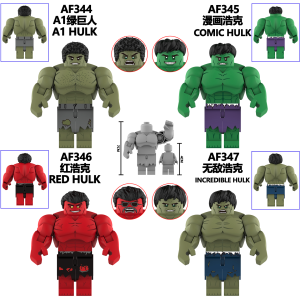 Hulk Green Monster Building Blocks MOC Toy Model Assembly Instructions Included ABS Plastic Suitable for Ages 5 And above