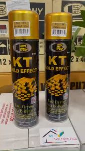 Sơn xịt mạ vàng KT Gold Bosny (No.185) Vàng Lấp Lánh. Nhập khẩu Thái Lan