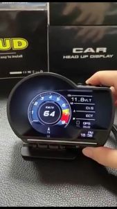 🇵🇭 P6 OBD+GPS Car Dual System Head Up Display Car HUD Gauge Car Digital OBD2 Alarm Speed Meter Water&Oil Temp RPM Meter