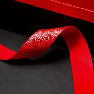 Dây ruy băng trang trí TẾT in họa tiết sang trọng phong cách truyền thống QT960