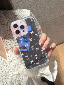 Cute Pink Bow Mirror Phone Case For iPhone17 16 15 14 13 12 11 Pro Max Plus
