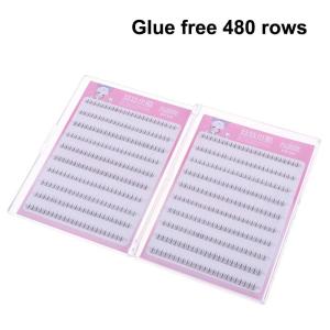 portable1 Set No Glue Comic Bottom Lash Extension Clusters Fluffy Soft Lower Eyelashes for School Girl Daily Makeup Wear