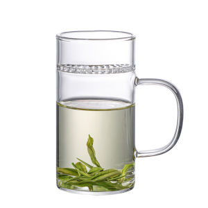 Self-filtering Heat-resistant Green Tea Glass Mug
