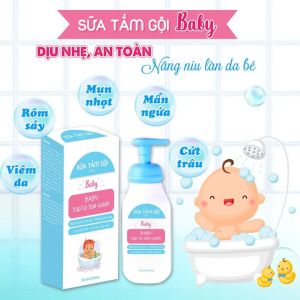 Sữa Tắm Gội Baby 2 trong 1 200ml - Làm Sạch Nhẹ Nhàng Kháng Khuẩn Dịu Mát Da Cho Bé Chăm Sóc Da Mềm Mịn Sáng Sạch