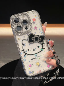 Ốp Lưng iPhone Sáng Tạo Màu Sắc Graffiti Ngôi Sao Đường Đen Cho Apple iPhone 16ProMax 17 14Plus 13 Kim Cương Toàn Bộ Ống Kính 12