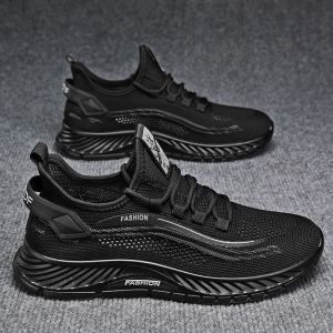 Paul Mens Running Shoes Breathable Casual Soft Bottom Sports Sneakers Spring Autumn Mesh Upper round Toe Rubber Outsole