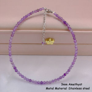 22+5cm Anklet For Women Stainless Steel Jewelry Bead Foot Chain 3mm Natural Stone Tourmaline Free Shipping New In Cute Summer