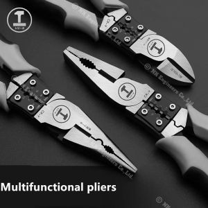 คีมช่างไฟฟ้า YI สำหรับช่างไฟฟ้า 9 นิ้ว กันน้ำ กันสนิม CR-V วัสดุเหล็ก สำหรับผู้ที่ต้องการย้ำหางปลา และตัดปลอกสายไฟ