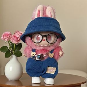 Labubu Baby Clothes Set Compatible with First Third Generation 17cm Macaron Style Vinyl Love Pull String Outdoor Casual Wear for Boys And Girls