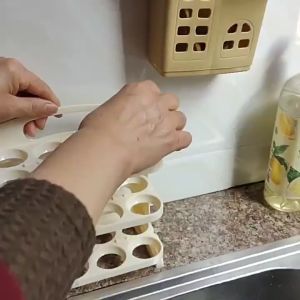 SK-C1279 Rak Telur 3 Tingkat Bisa Dilipat Egg Storage Box Organizer / Tempat Telur Ayam 24 Lubang