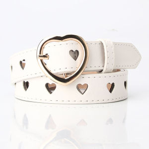 Womens belts Pin buckle belts spring and summer new womens versatile with trouser belts hollow heart shape