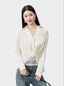 INLIFE | Versatile Lace Vest and Blouse Two-Piece Set