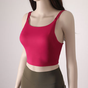 Áo Ngực Thể Thao Cường Độ Cao Gợi Cảm Dành Cho Nữ Cổ Chữ U Lưng Xoắn Thiết Kế Rỗng Áo Ngực Tập Yoga Có Miếng Đệm Áo Ngực Nhanh Khô Dệt Kim Nylon