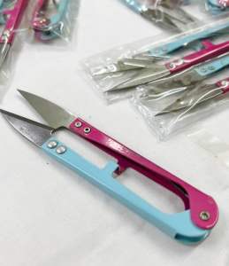 Thread Cutting Sewing Scissors Metal/Hand forged Shears Metal U-shape Fabric Scissor Cross Stitch Embroidery