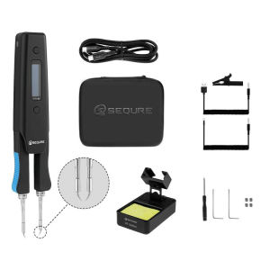 Sequre Ht140 Desoldering Tweezers Portable 2 In 1 Soldering Iron With 1.8m Gnd Wire Accessory Kit