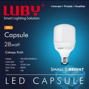LUBY LAMPU LED BULB CAPSULE 5W 10W 14W 18W 28W 38W 45W 50 WATT CAHAYA PUTIH SNI BERGARANSI 1 TAHUN