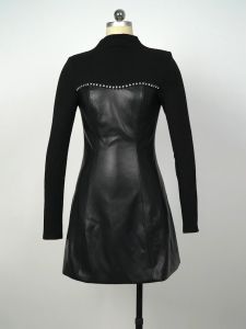 ZYHT EraVogue Váy nữ Váy đen Váy hình chữ A Váy da Váy công sở Váy Hiso Váy cổ điển Váy sự kiện Váy dự tiệc Váy dạ hội 21596