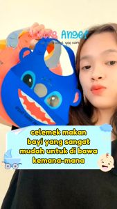 BABY BIB Celemek Makan Bayi Slaber Silikon Anak Bibs Karakter ELSA STITCH MICKEY MINI Karet Baby Burb Apron Silicon Anti Air