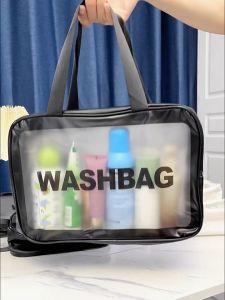 Deere Jack 🌺【Miễn Phí Vận Chuyển】🌺phong cách Hàn Quốc trong suốt dung tích lớn Túi đựng đồ vệ sinh cá nhân du lịch Túi lưu trữ PVC trang điểm không thấm nước Túi xách tay ổ lưu trữ di động Túi lưu trữ