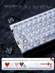 TITANNATION | Ice Carbon Pattern Translucent Keyboard Keycaps