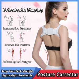 Posture Corrector Adjustable Back Support Posture Corrector Belt Back Straightener Pain Relief Corrector Brace Improve Magnetic Posture Back Spine Men Women Universal 矫正带