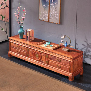 Zhangyanping Chinese Style TV Cabinet Full Solid Mahogany Wood Living Room Furniture Storage Cabinet Luxury Quality Home Furniture
