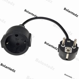 Bolantedz EU Đức Dây Nối Dài Nguồn Điện Từ Nam Sang Nữ 03M Bộ Chuyển Đổi Phích Cắm Quốc Tế Không Nối Đất Cho PC PDU UPS - Sử Dụng Trong Nhà Ở/công Nghiệp
