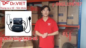 Máy đo huyết áp cơ B.Well Swiss MED-62 -- Thiết bị đo huyết áp tâm trương tâm thu và nhịp tim