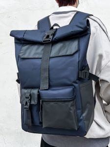 คอมพิวเตอร์เดินทางความจุขนาดใหญ่ เรียบง่าย High-end Feeling College นักเรียน กระเป๋าเป้สะพายหลัง ลำลอง กระเป๋าเป้สะพายหลังเพื่อการพักผ่อนของโรงเรียนมัธยมสําหรับผู้ชายและผู้หญิง