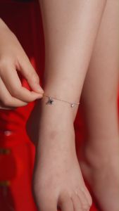 DAVINA Ladies Castore Anklet Rose Gold Sterling Silver 925- Gelang Kaki Wanita Perak S925 Bulat